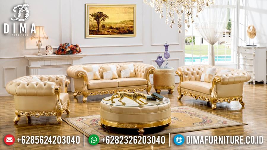 Set Kursi Sofa Tamu Jepara Mewah Royal Luxury Duco Emas Terbaru MM-0195