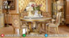 Luxury Furniture Set Meja Makan Mewah Jepara Duco Emas Silver Mm-0257