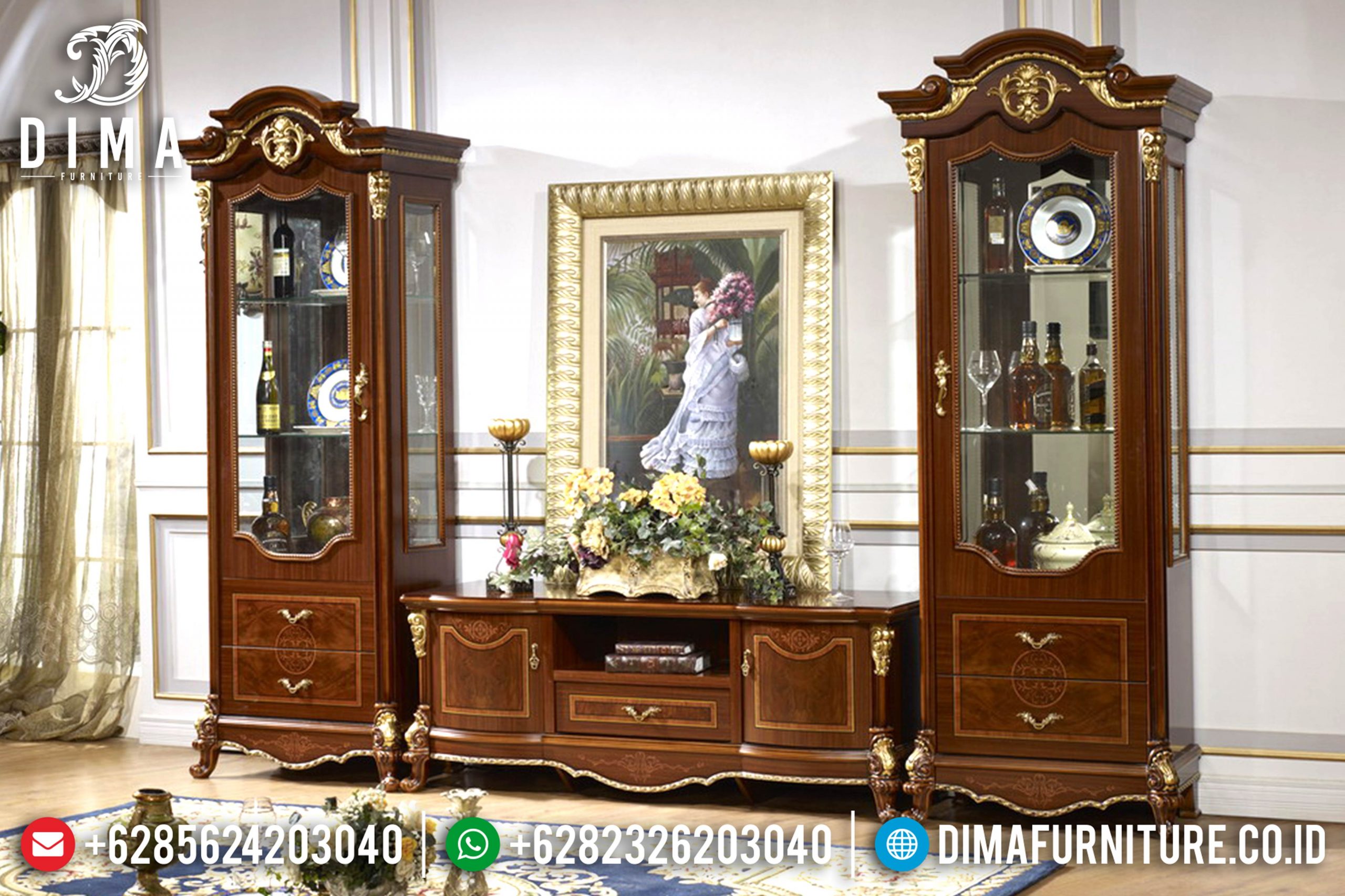 Classic Furniture Bufet TV Mewah Jepara Minimalis Terbaru MM-0316