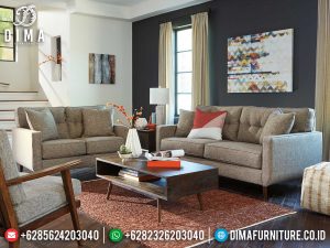 New Set Sofa Tamu Kayu Jati Perhutani Simple Design Natural Salak Brown MM-0930