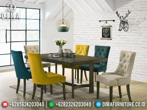 New Meja Makan Minimalis Jati Natural Salak Brown Furniture Jepara Classic MM-1064