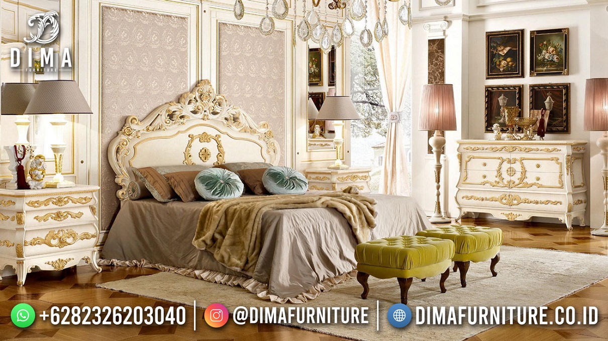 Elegant Tempat Tidur Mewah Terbaru High Quality Furniture Jepara Mm-1141