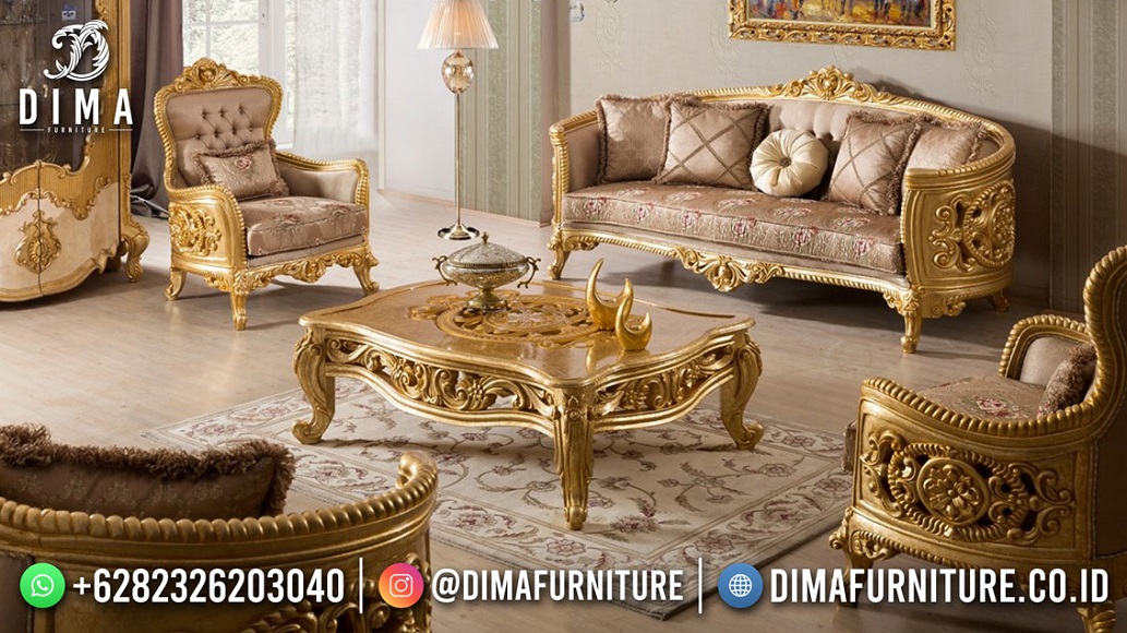 Furniture Jepara Sofa Tamu Mewah Terbaru Elegant Golden Luxury Mm-1128