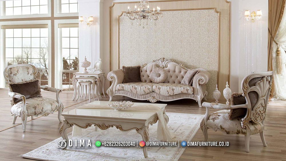 Kursi Sofa Tamu Jepara Ukir Mewah Luxury Shabby Duco Top Mm-1247
