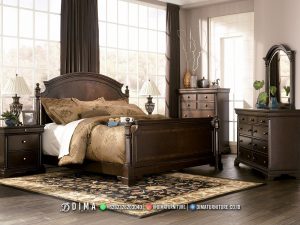 Set Tempat Tidur Minimalis Jati Modern Luxury Furniture Jepara MM-1281
