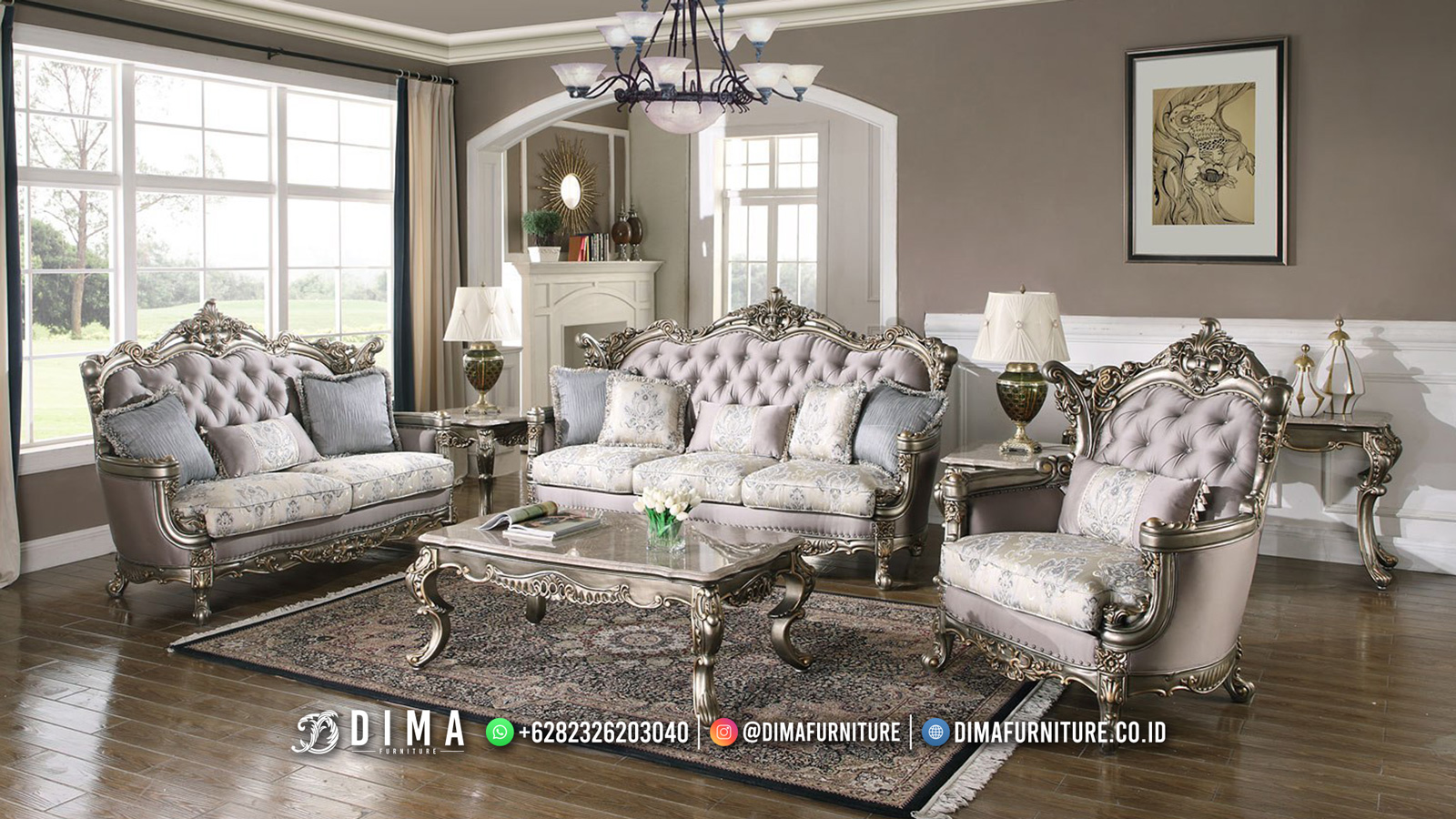 Charlotte Design Sofa Tamu Mewah Terbaik Furniture Top1 Mm-1366