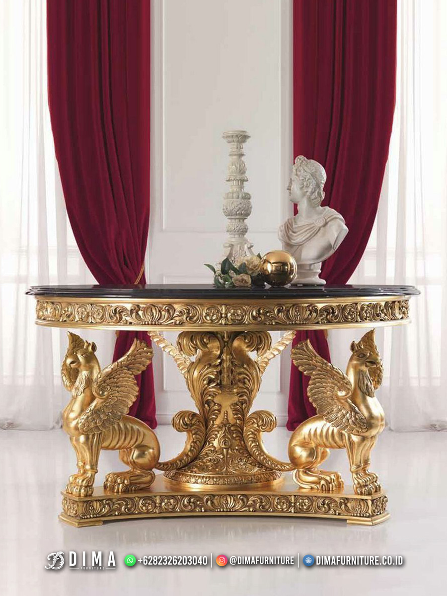 Inspirasi Meja Foyer Mewah Gold Carving Glamours New Item MM-1417