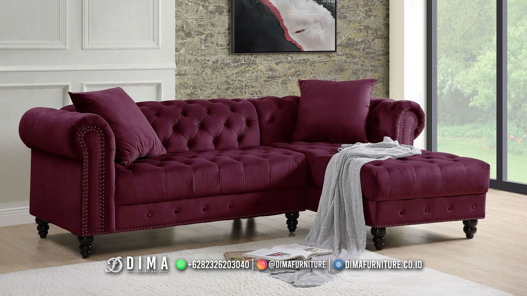 Sofa Sudut Jepara, Kursi Ruang Tamu Minimalis Classic MM1526